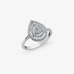 Diamantmontur Tropfen Traum Silber Ring LMLYZK00744