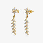 Funkelnde Schneeflocke Gold Silber Ohrringe LMLKP01315-GO