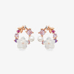 Weiche Blumen Rose Silber Ohrringe LMLKP00805