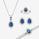 Diamantmontur Saphir Drop Quartett-Set LMLUST00301