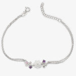 Magnolienblüten Frühlingswind Silber Armband LMLBL01479