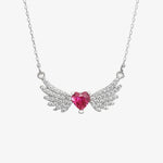 Diamantmontur Angel Heart Rubin Halskette LMLKL03419