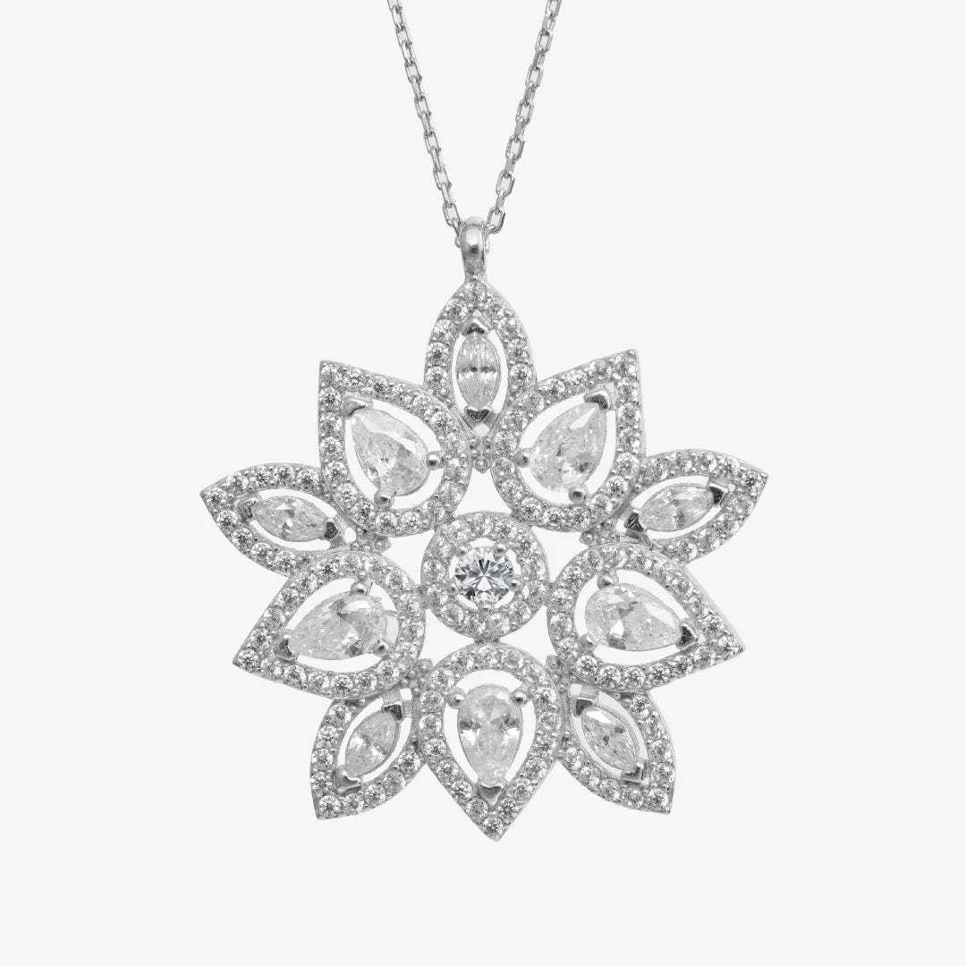 Diamantmontur Sparkling Queen’s Star Silber rhodiniert Halskette LMLKL03327-RH