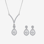 Diamantmontur Tropfen Silber Mini Set LMLUST00351