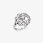 Effektiv Diamant Marquise bündeln Silber Ring LMLYZK00756-RH