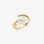 Magnolieblüten Gold Silber Ring LMLYZK00547-GO