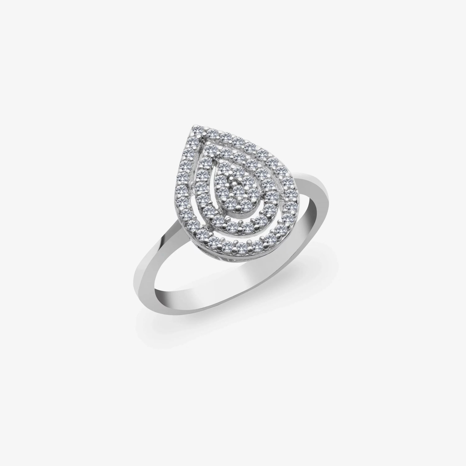 Diamantmontur Tropfen Traum Silber Ring LMLYZK00744
