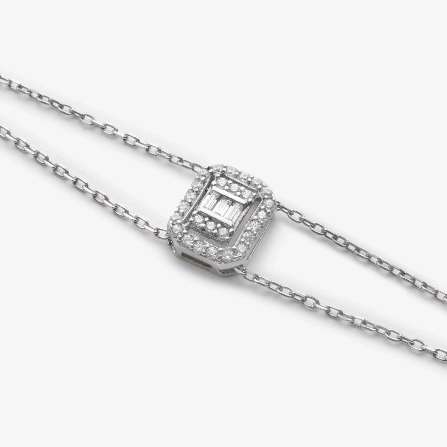 Diamantmontur Baguette Armband LMLBL00932
