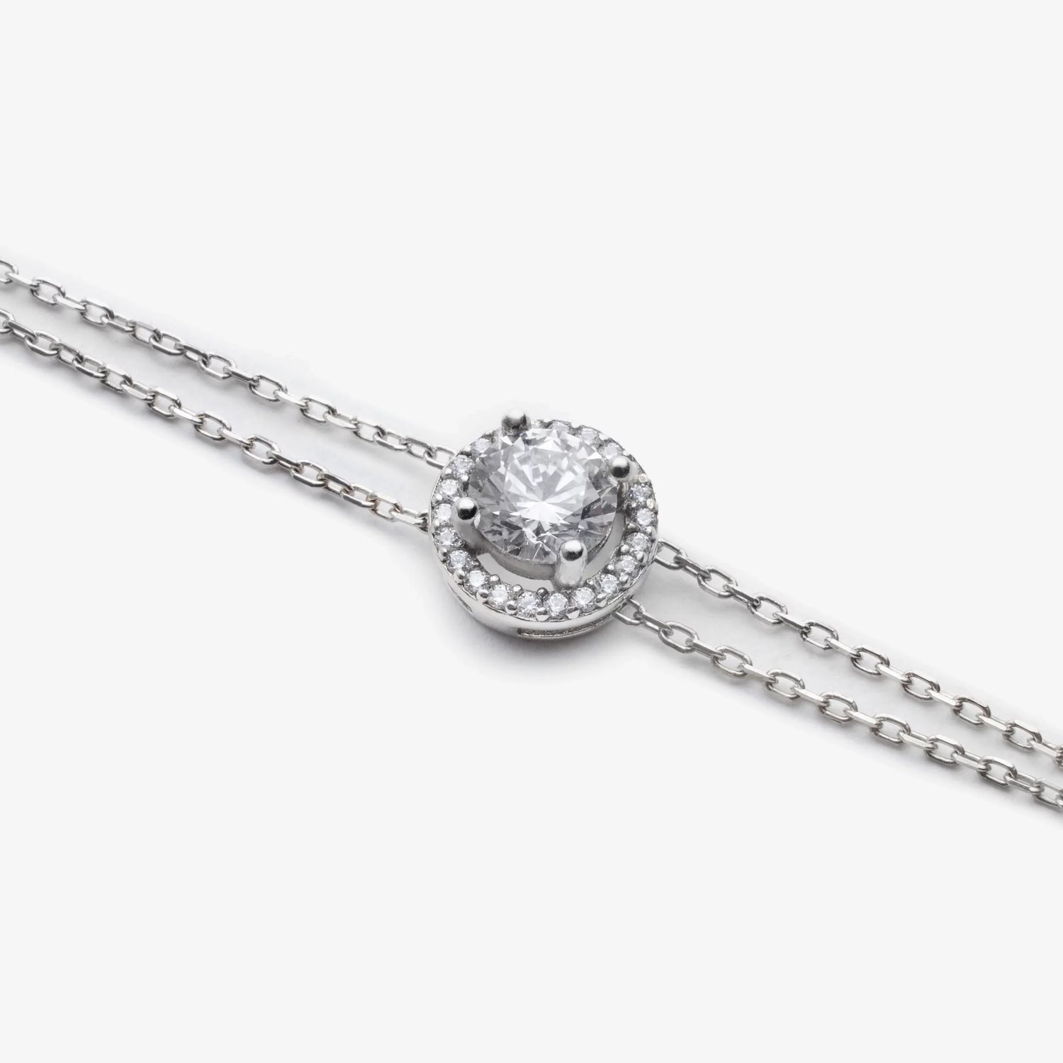 0.75 ct effektiv Diamant Silber Armband LMLBL01004
