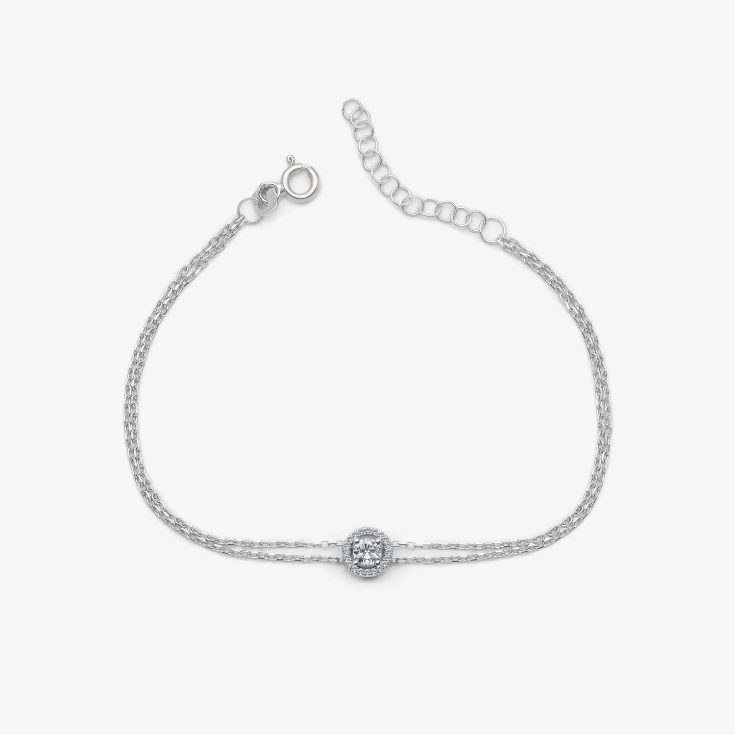 0.25 ct effektiv Diamant Silber Armband LMLBL01002