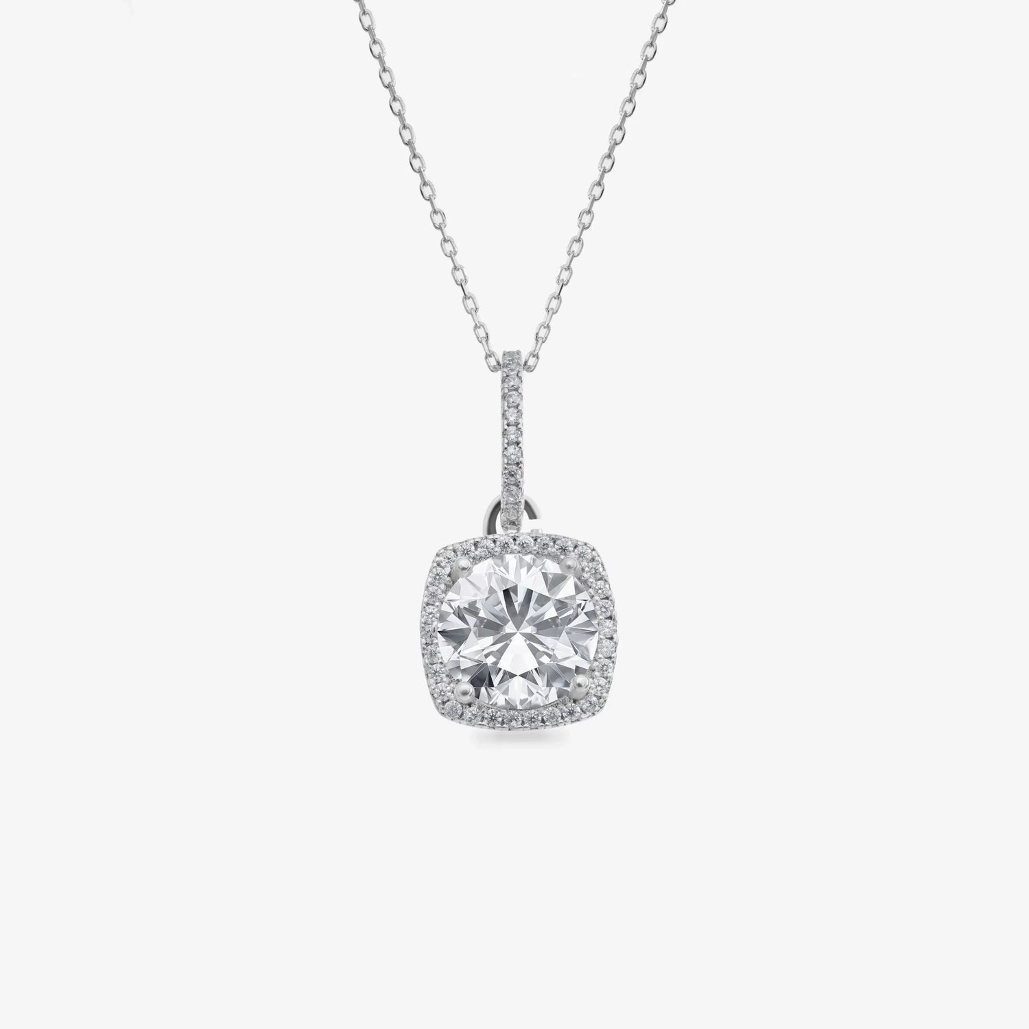 3.00 ct Eckiger Solitär Silber Set LMLUST00019