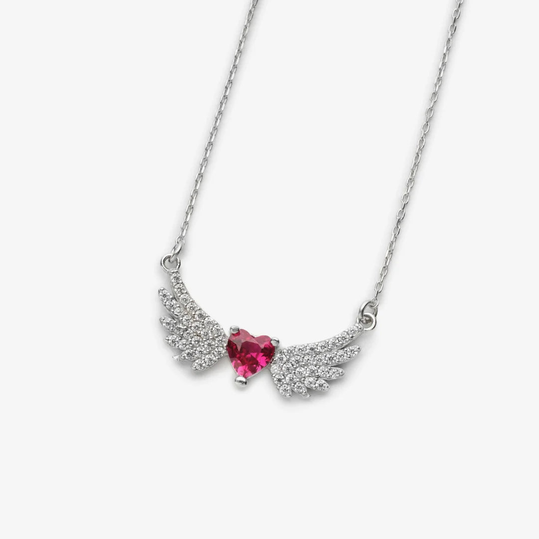Diamantmontur Angel Heart Rubin Halskette LMLKL03419