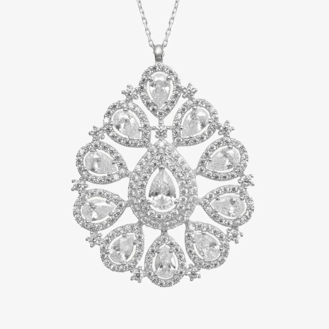 Diamantmontur Queen’s Sun Silber rhodiniert Halskette LMLKL03349-RH