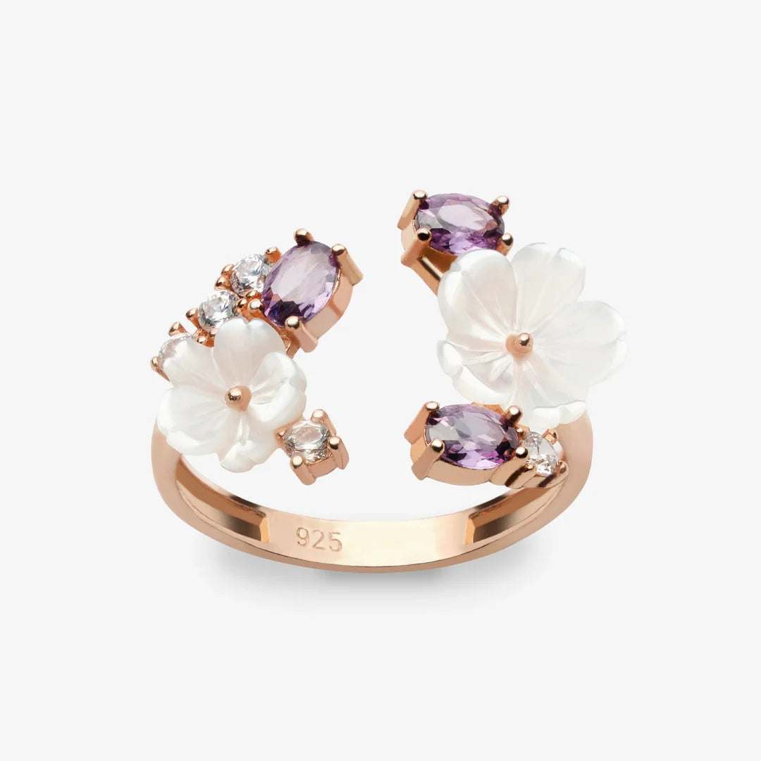 Magnolia Love Ring mit Amethist-Steinen LMLYZK00821