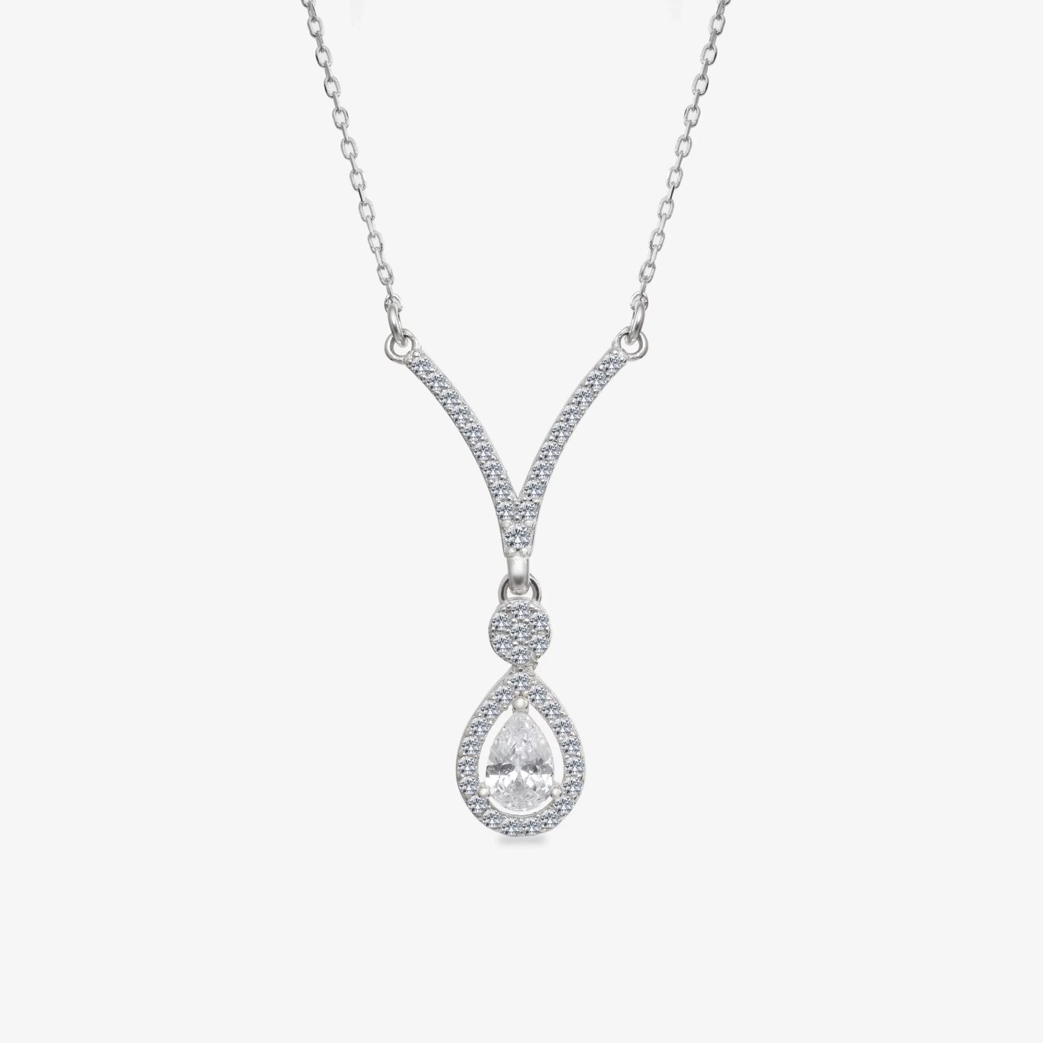 Diamantmontur Tropfen Silber Mini Set LMLUST00351