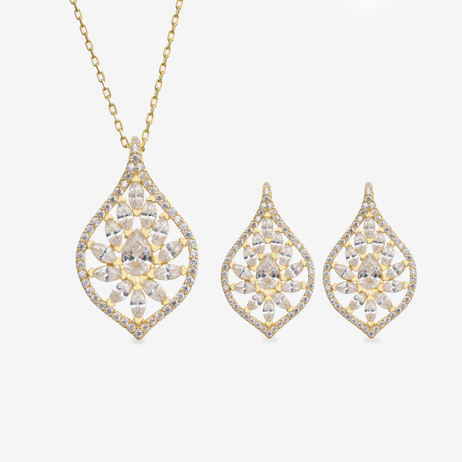 Effective Diamond Marquise Dream Mini-Set Gold LMLUST00391-GO