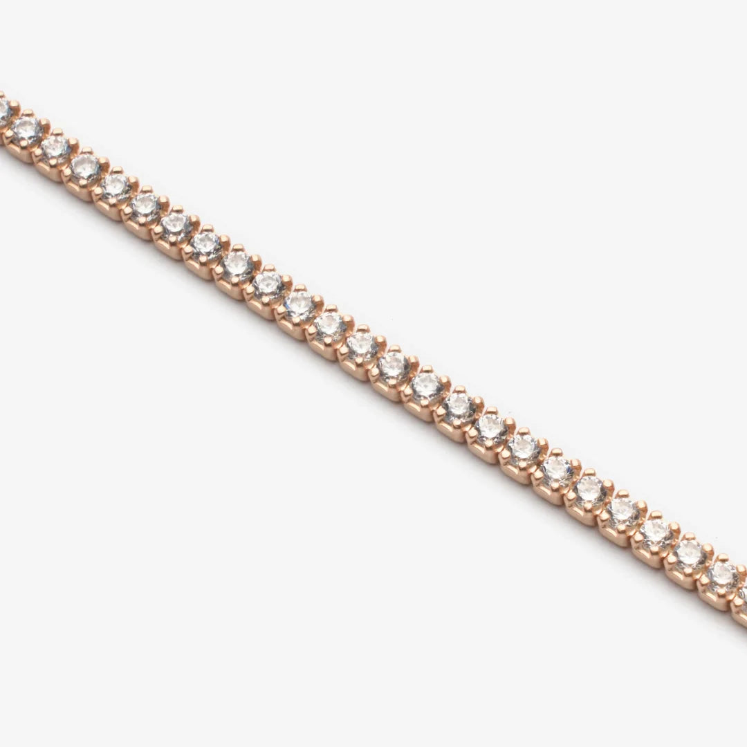 Funkelndes Rose Tennisarmband LMLBL00574