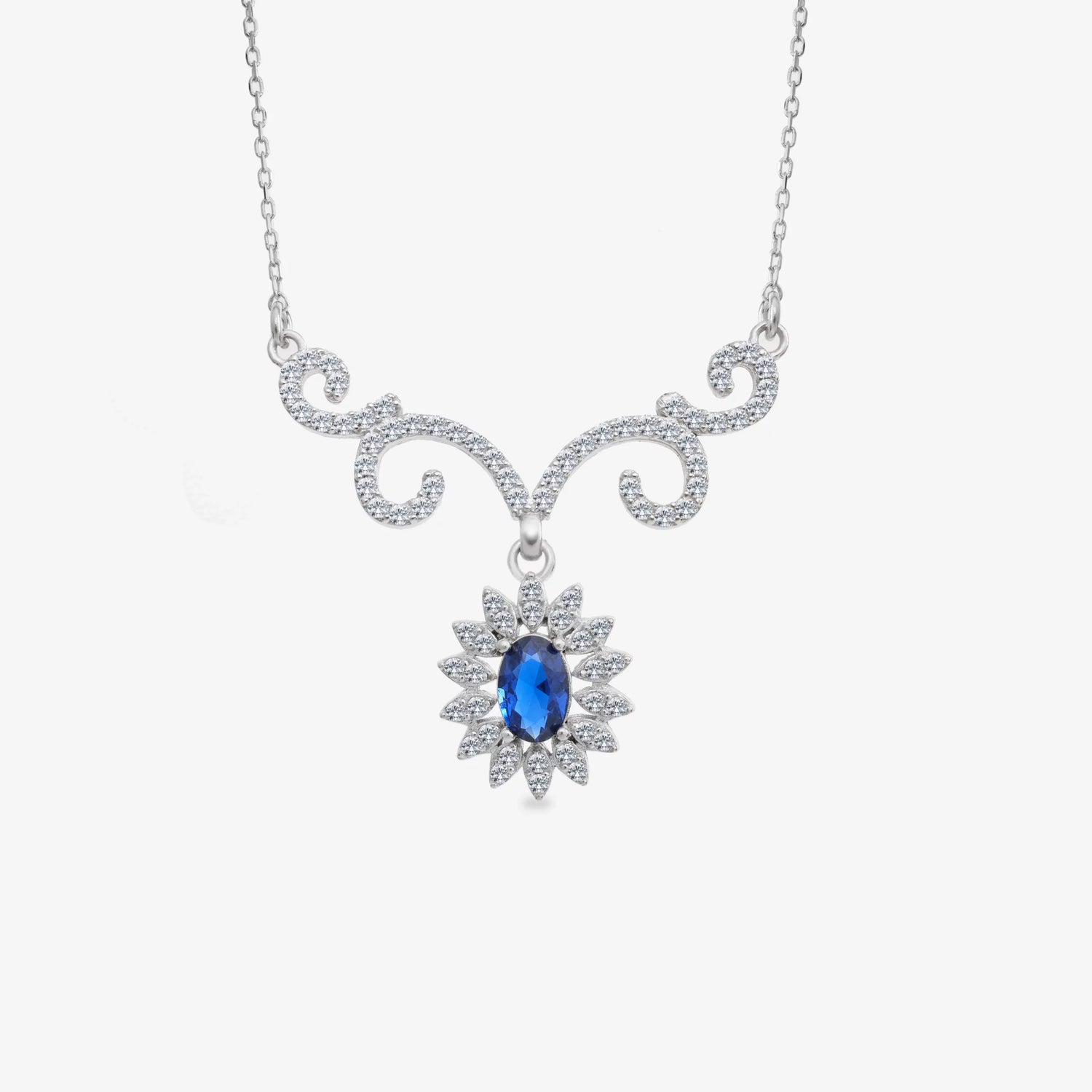 Diamantmontur Synthetischer Saphir Silber Mini Set LMLUST00359