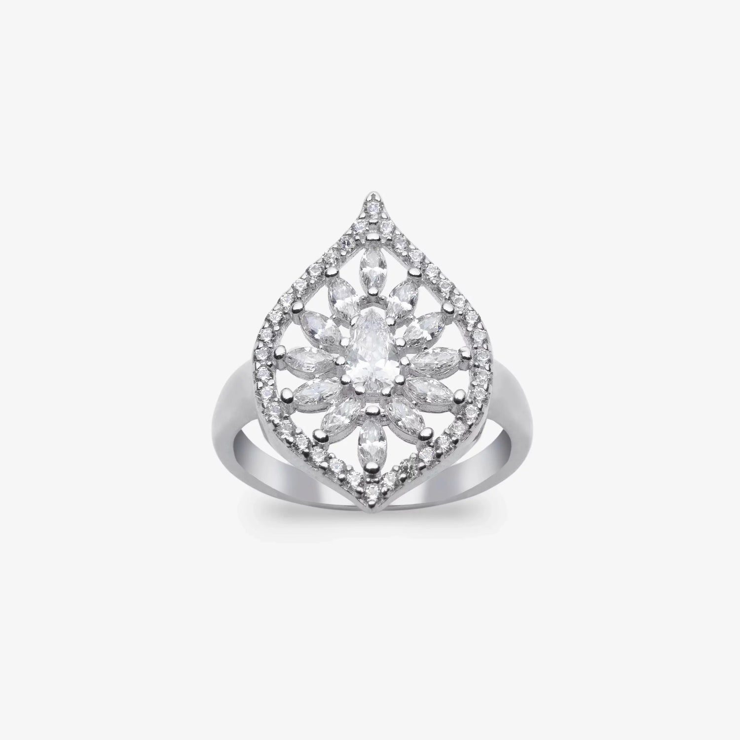 Effektiv Diamant der Traum der Marquise Silber Ringe LMLYZK00750