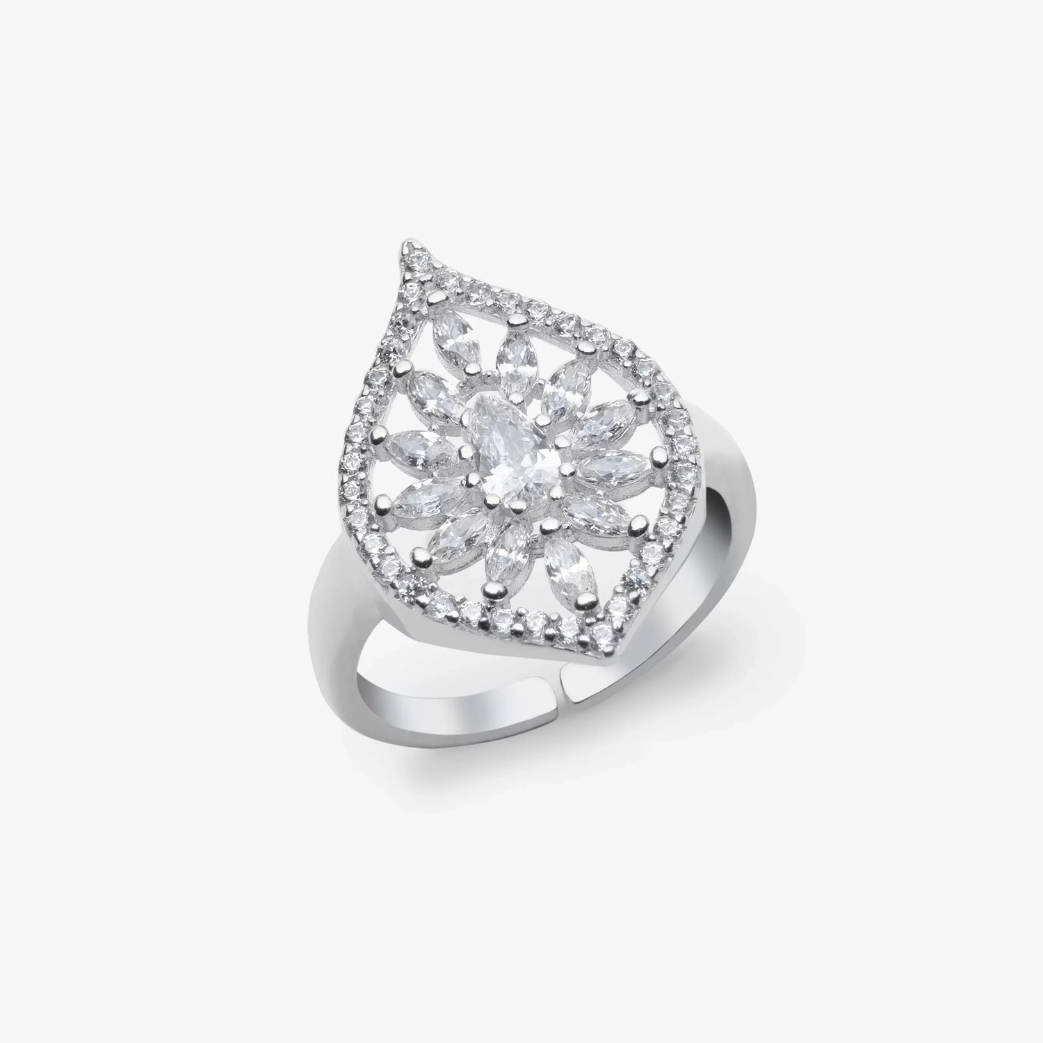 Effektiv Diamant der Traum der Marquise Silber Ringe LMLYZK00750
