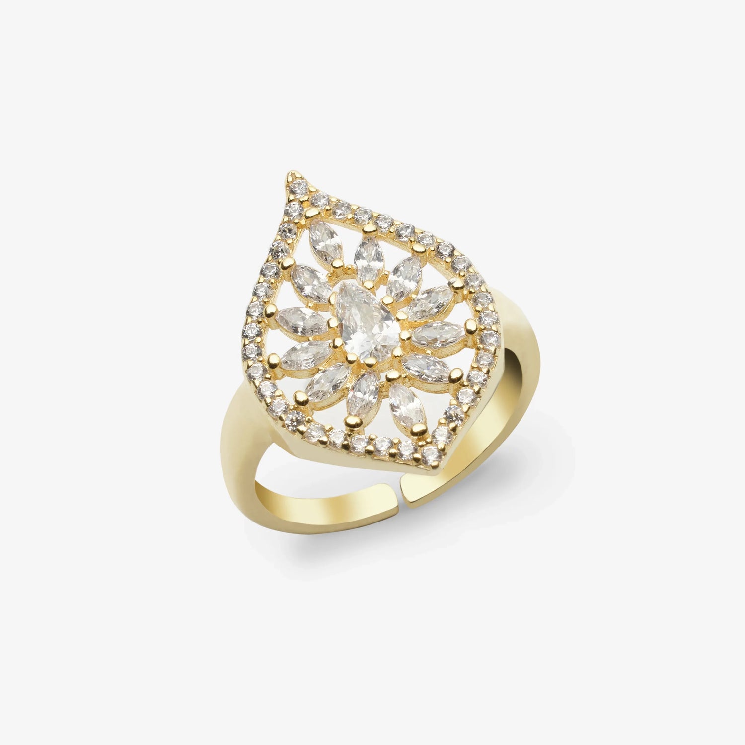 Effektiv Diamant der Traum der Marquise Gold Silber LMLYZK00749-GO