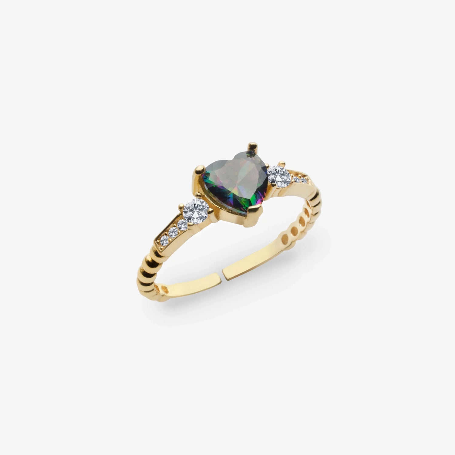 Funkelndes mystisches Topas Gelbgold Ring LMLYZK00632-GO