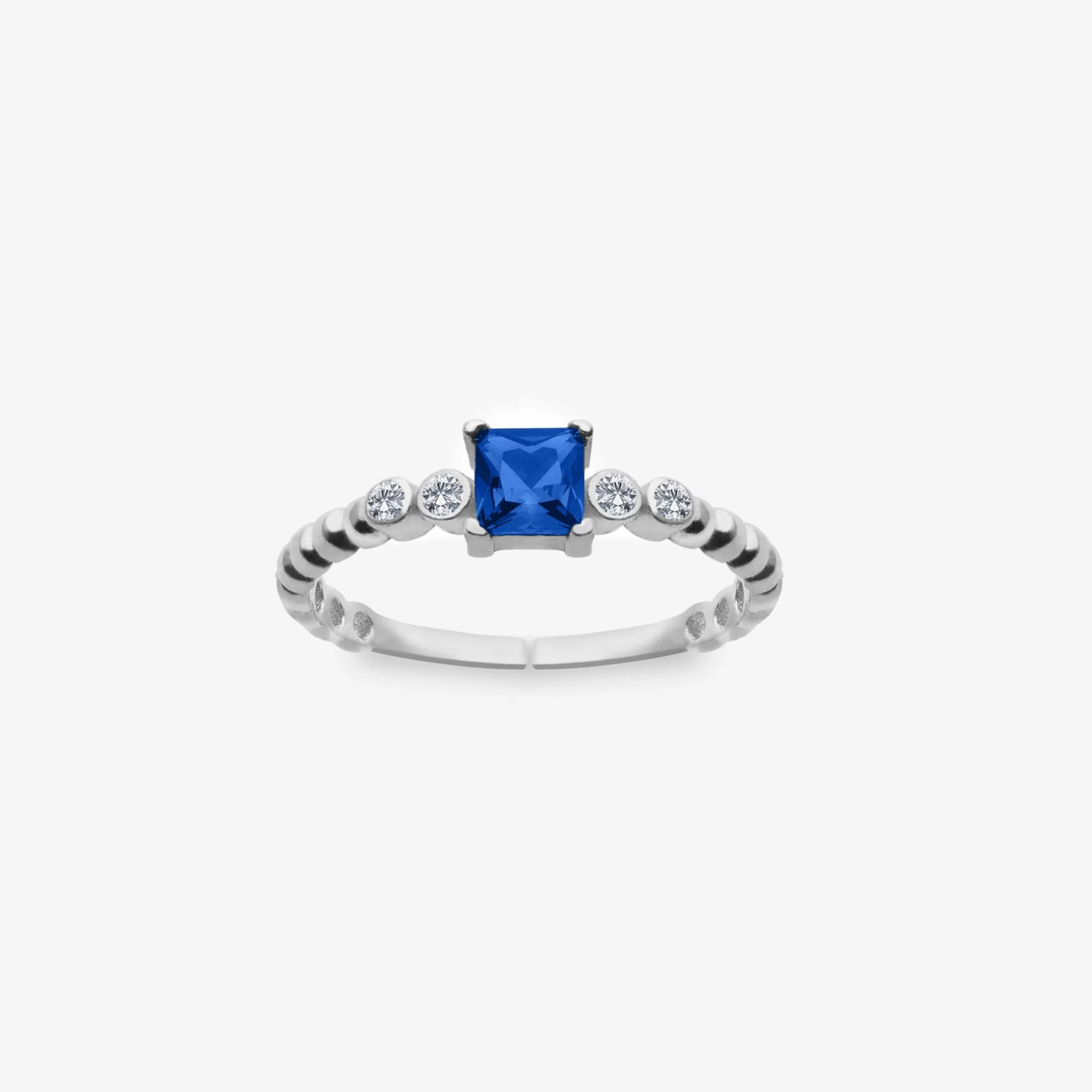 Saphir Baguette Silber Ring LMLYZK00551-RH