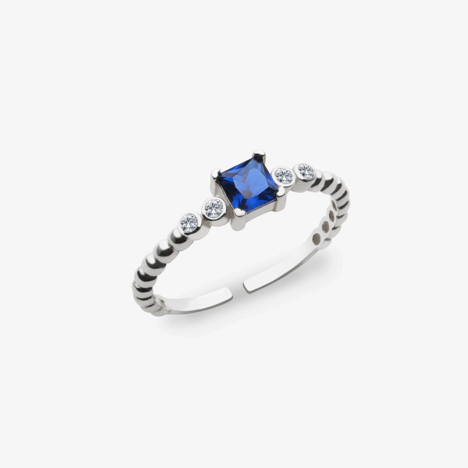Saphir Baguette Silber Ring LMLYZK00551-RH
