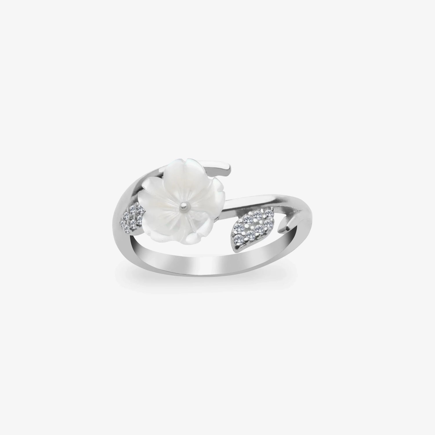 Magnolieblüten Silber Ring LMLYZK00543-RH