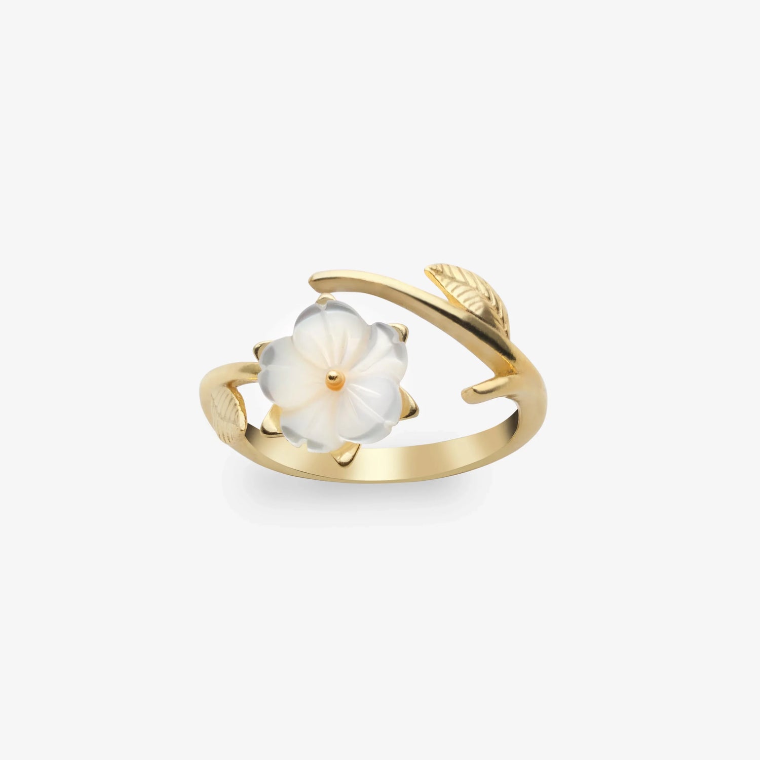 Magnolieblüten Gold Silber Ring LMLYZK00547-GO