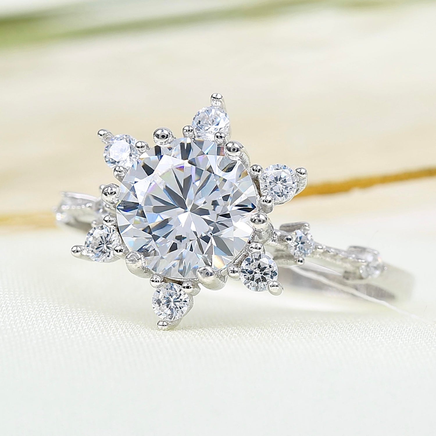 Diamond Mount Love Sun Silberring
